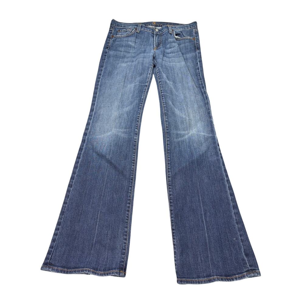 VTG Y2K 7 for all mankind low rise dark denim bootcut jeans. Size 30. retro